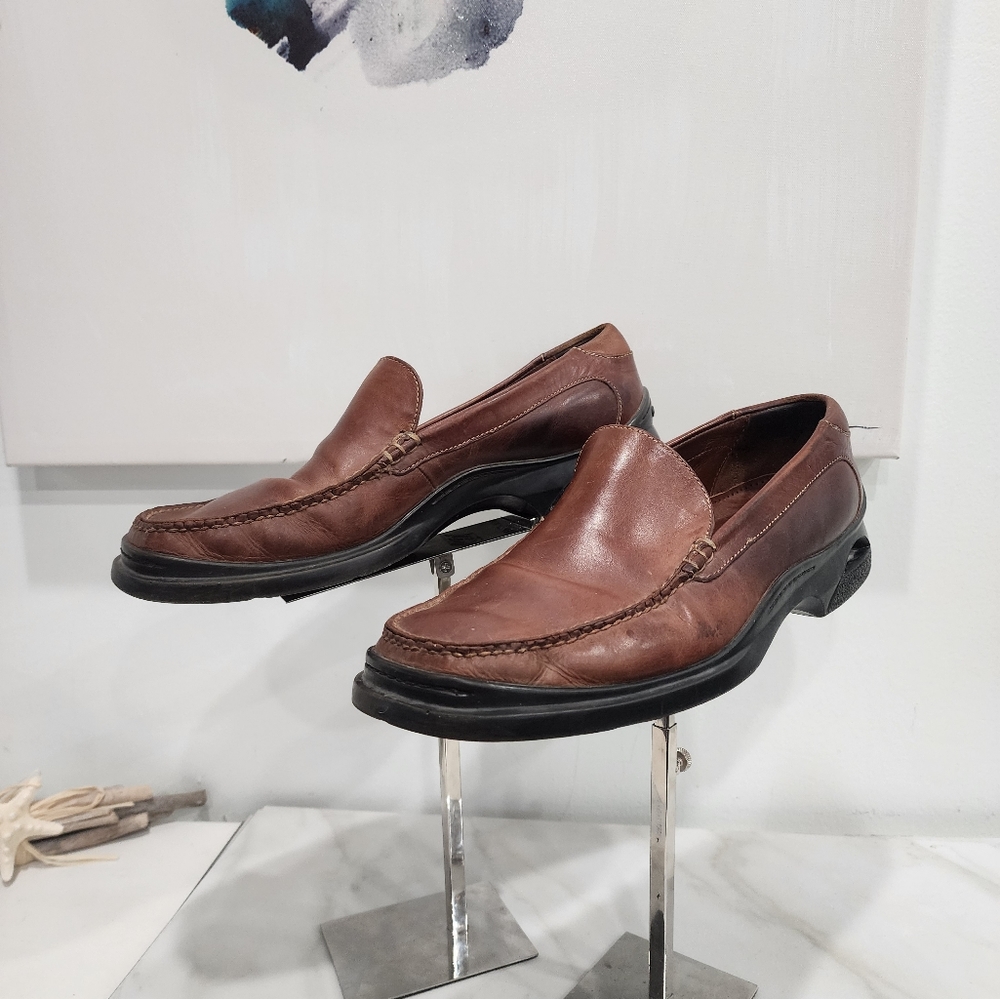 [ Cole Haan] Men's size 12 M Santa Barbra ll Loafer -slip on- brown leather shoe